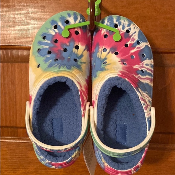 Unisex CROCS Tie Dye Mules with Lined Inside Size Men 8/Woman 10 NWT - Picture 1 of 10